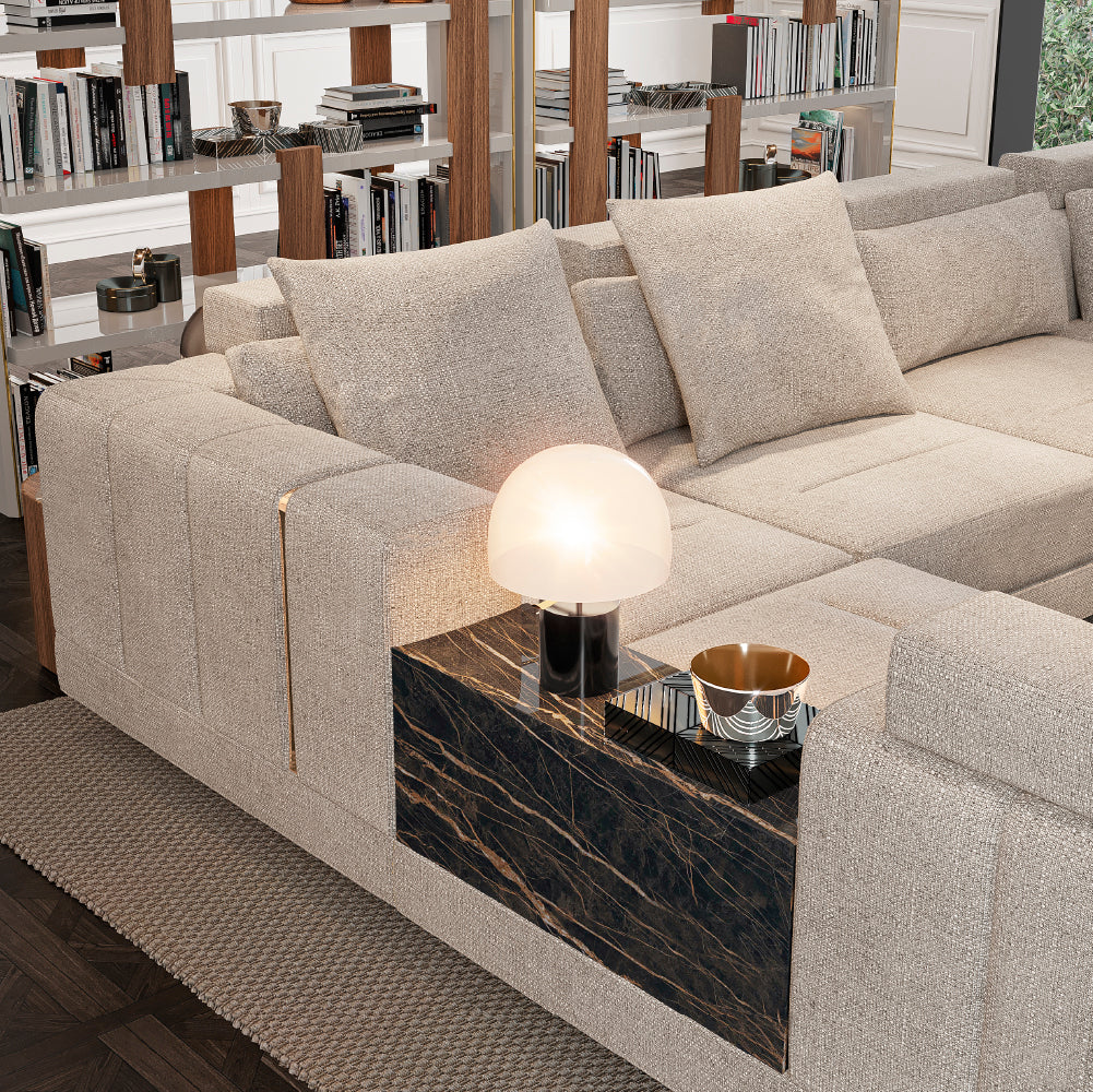 Sofá Vercelli 3 Lugares + Chaise Direita