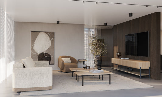 Mobiliário Orgânico na Sala de Estar: Formas curvas que tornam o espaço mais aconchegante