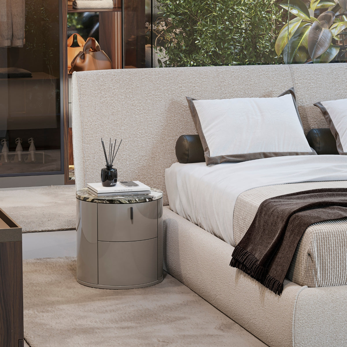 Glace 2-Drawer Bedside Table