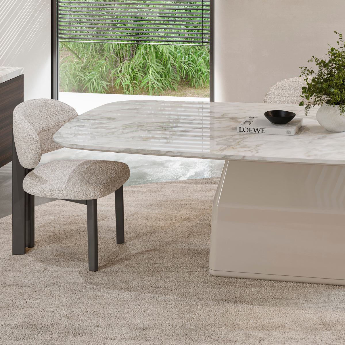 Mesa de Jantar Blanc 2400 personalizada em cerâmica | Evanyrouse