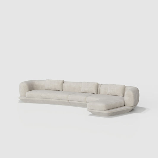 Sofá Balmat de quatro lugares com chaise longue | Evanyrouse
