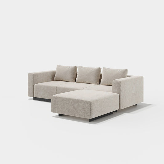 Sofa Laggi 3 Lugares Com Chaise Longue Direita