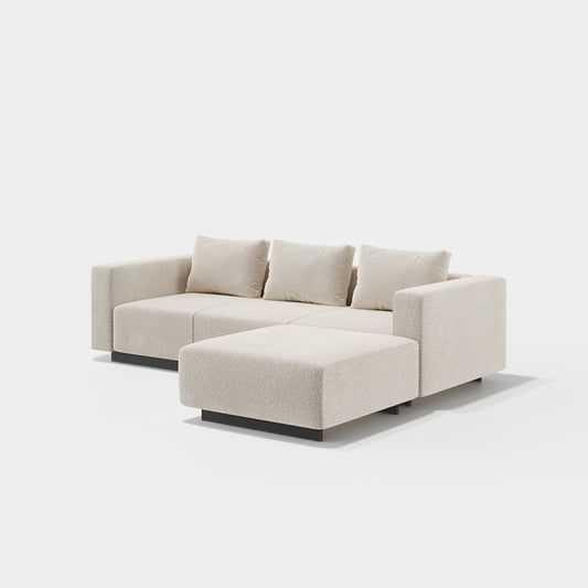 Sofa Laggi 3 Lugares Com Chaise Longue Direita