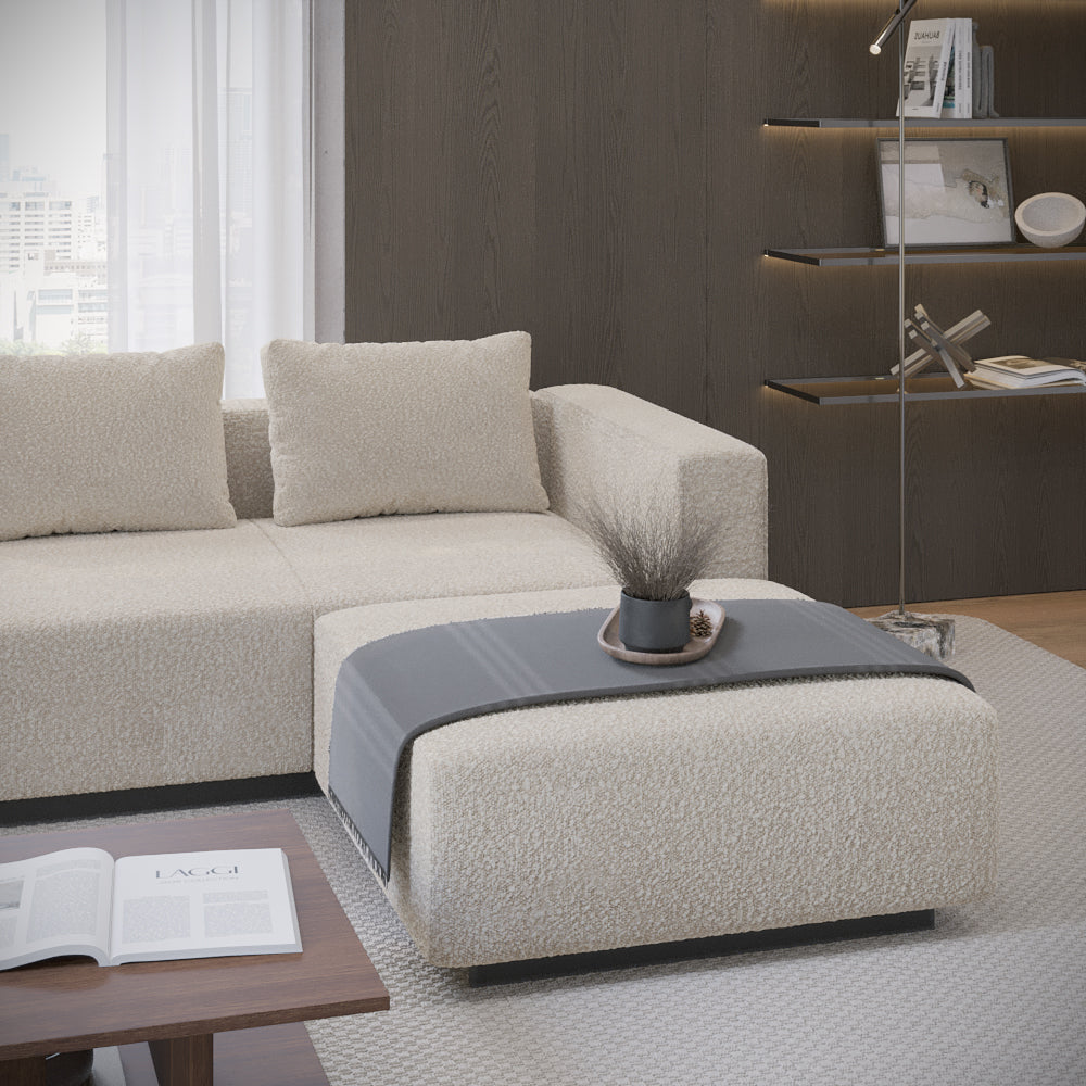 Sofa Laggi 3 Lugares Com Chaise Longue Direita