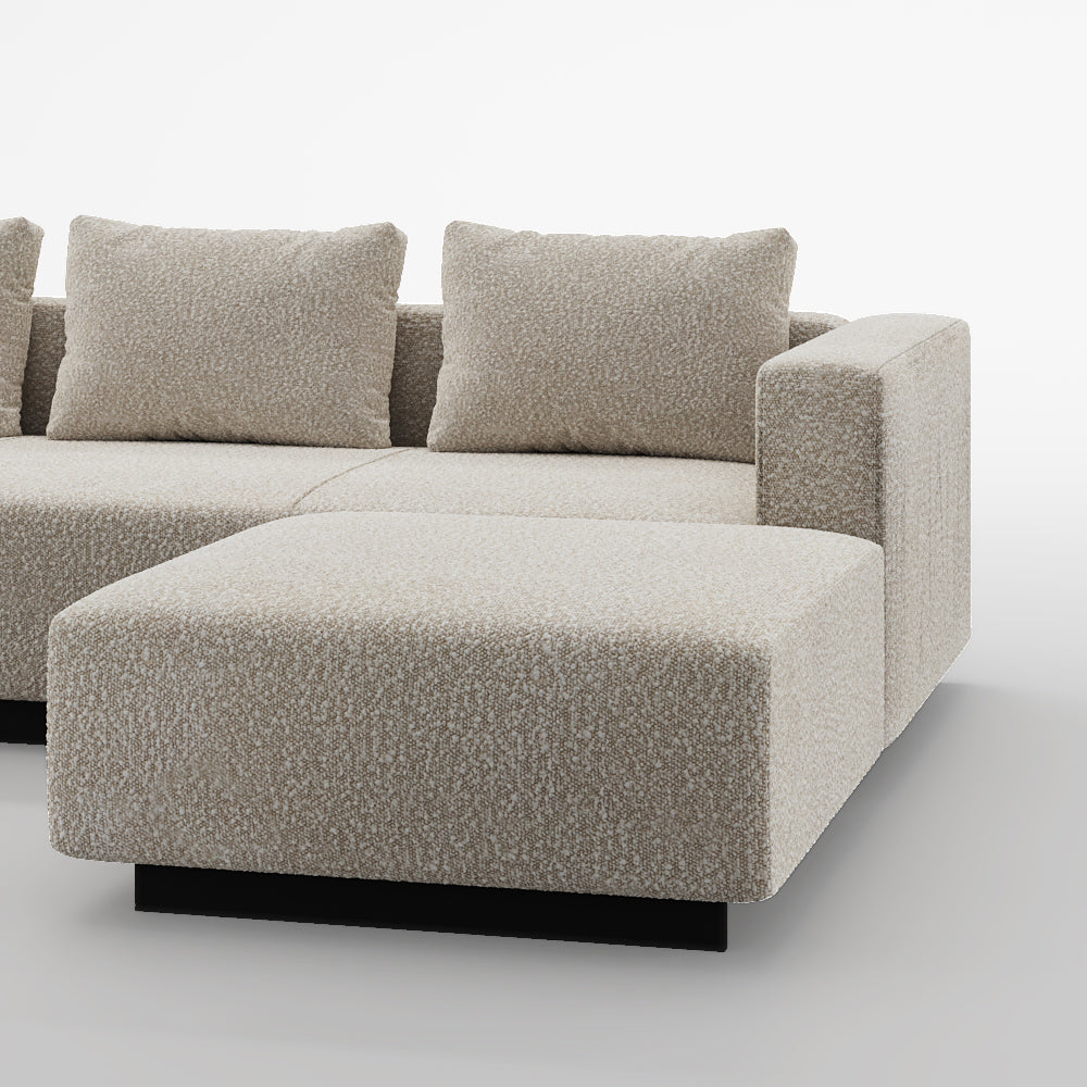 Sofa Laggi 3 Lugares Com Chaise Longue Direita