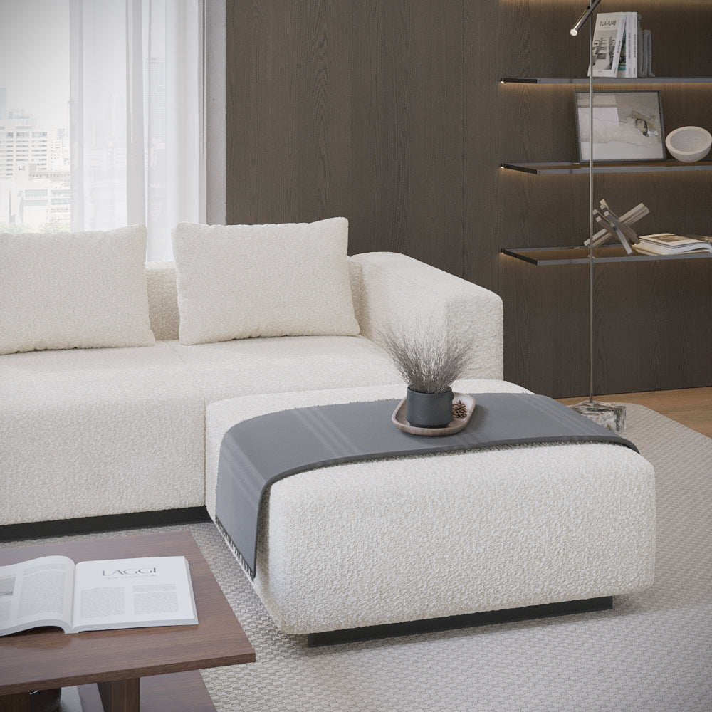 Sofa Laggi 3 Lugares Com Chaise Longue Direita