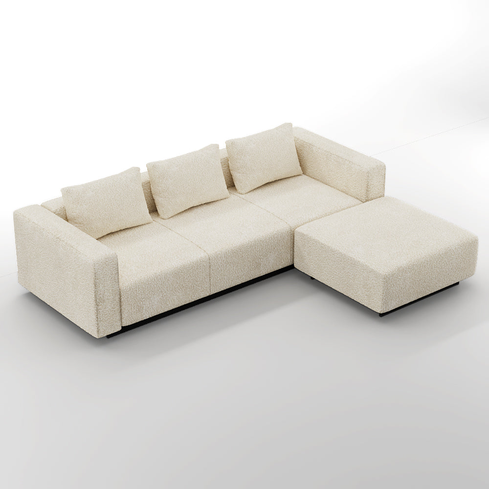 Sofa Laggi 3 Lugares Com Chaise Longue Direita
