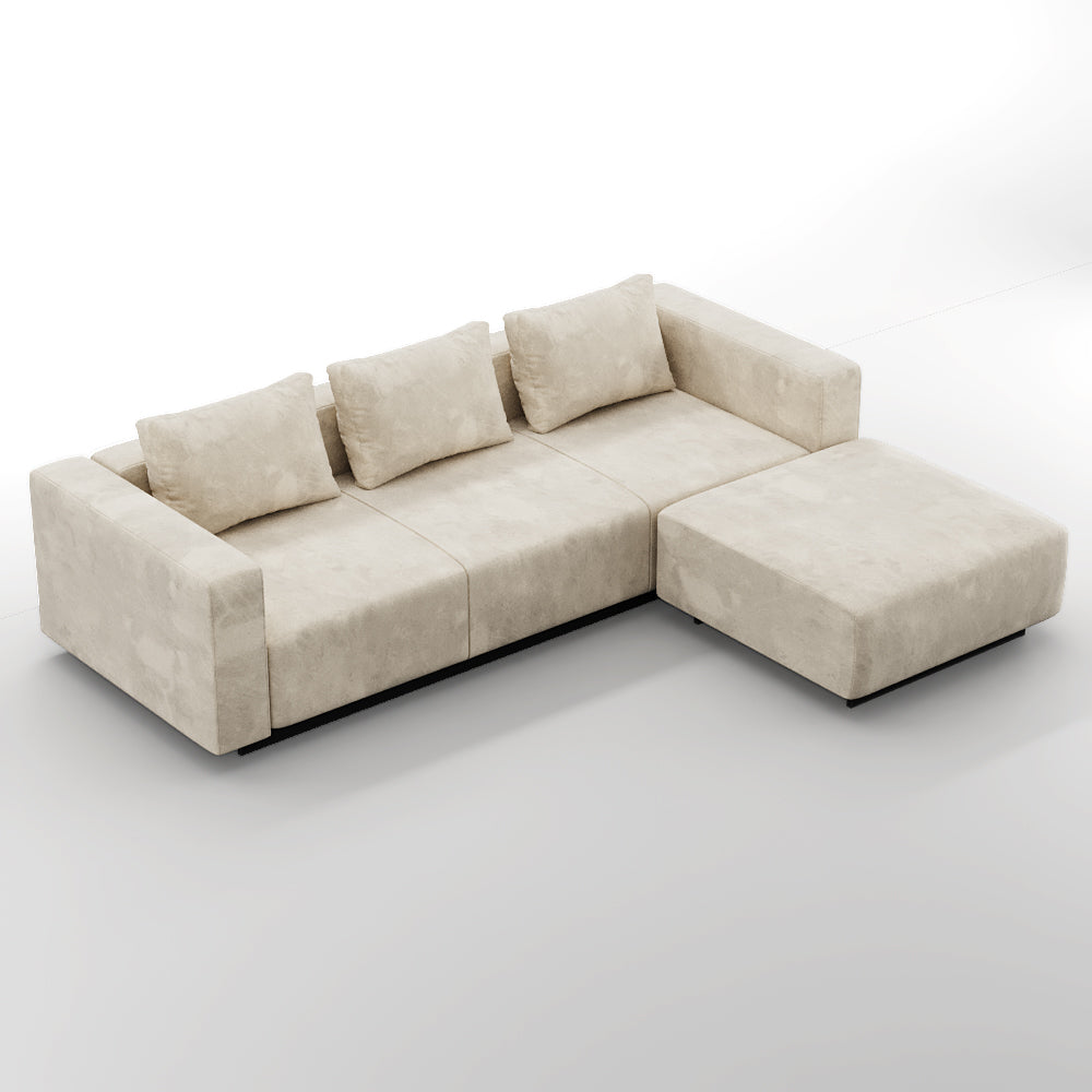 Sofa Laggi 3 Lugares Com Chaise Longue Direita
