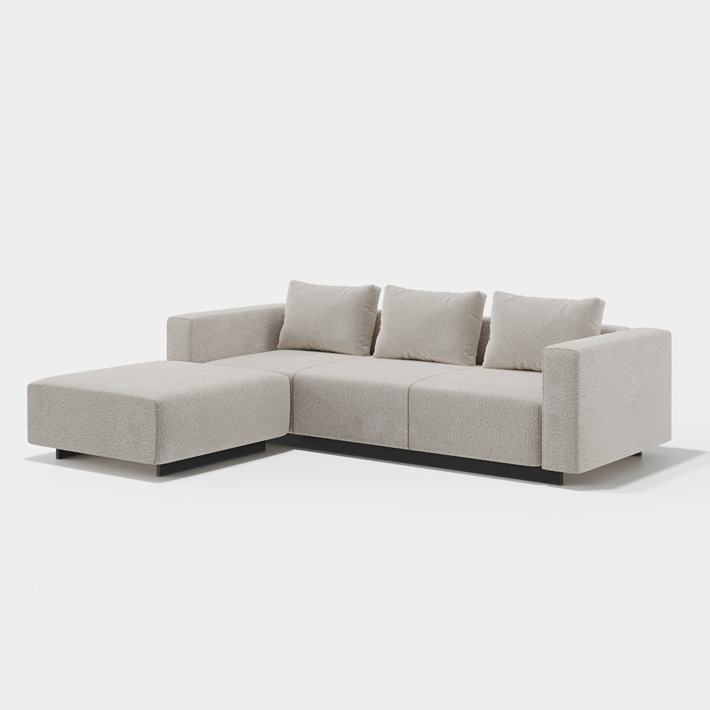 Sofa Laggi 3 Lugares Com Chaise Longue Esquerda