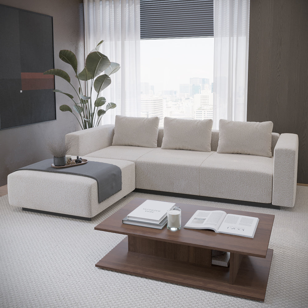 Laggi 3-seater sofa with left chaise longue
