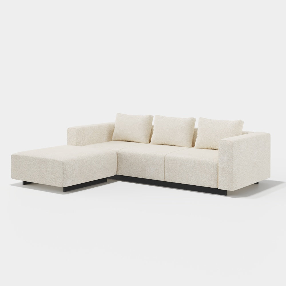 Sofa Laggi 3 Lugares Com Chaise Longue Esquerda