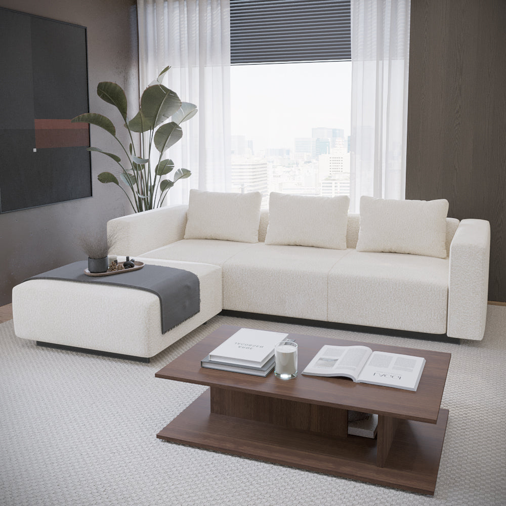 Laggi 3-seater sofa with left chaise longue