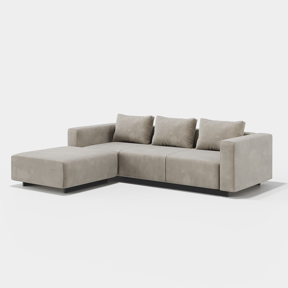 Sofa Laggi 3 Lugares Com Chaise Longue Esquerda