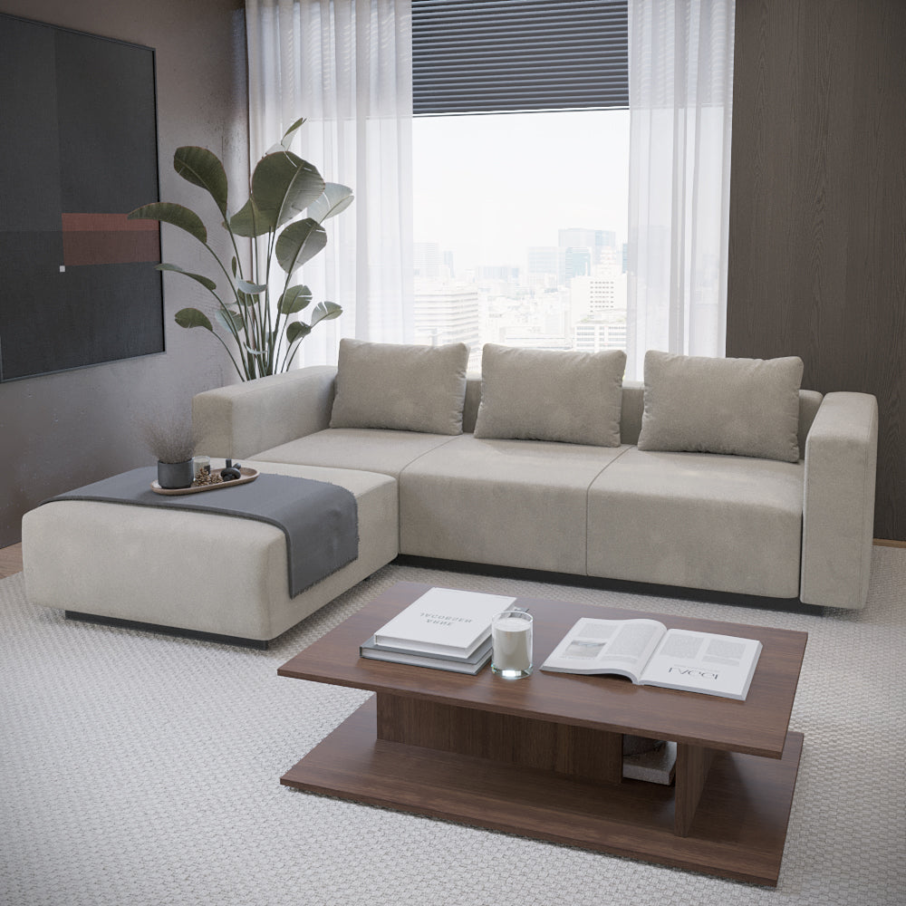 Laggi 3-seater sofa with left chaise longue