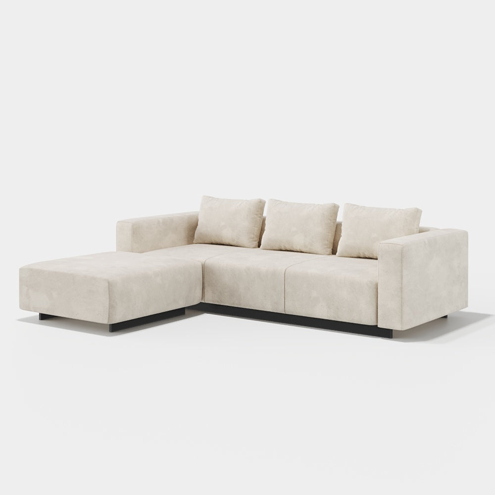 Sofa Laggi 3 Lugares Com Chaise Longue Esquerda