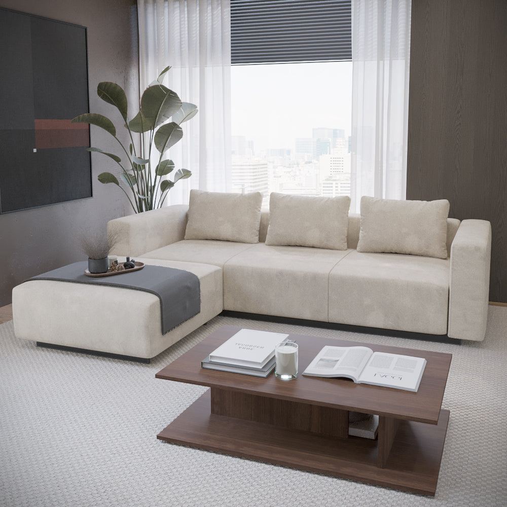 Laggi 3-seater sofa with left chaise longue
