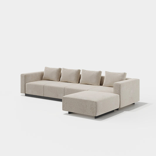 Sofa Laggi 4 Lugares Com Chaise Longue Direita