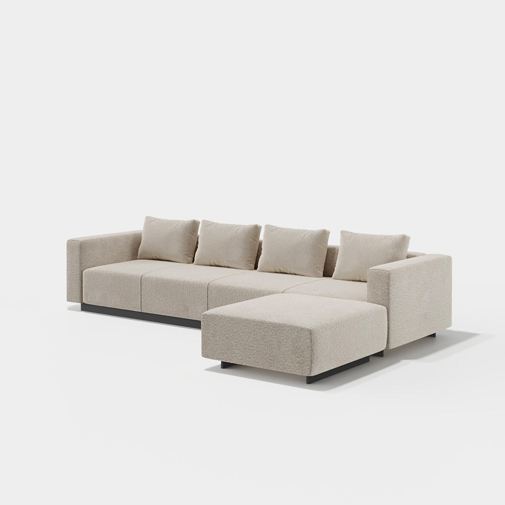 Sofa Laggi 4 Lugares Com Chaise Longue Direita