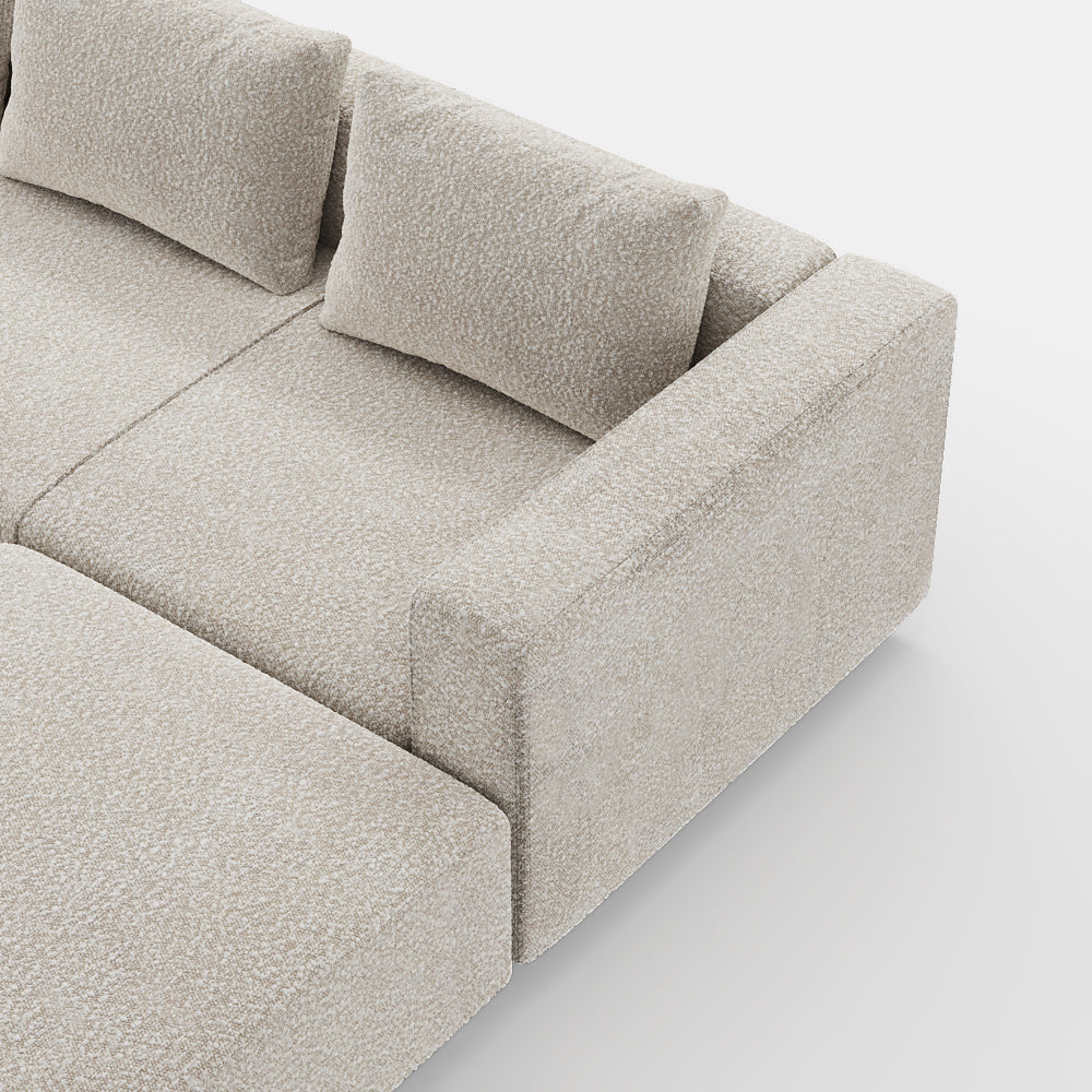 Sofa Laggi 4 Lugares Com Chaise Longue Direita
