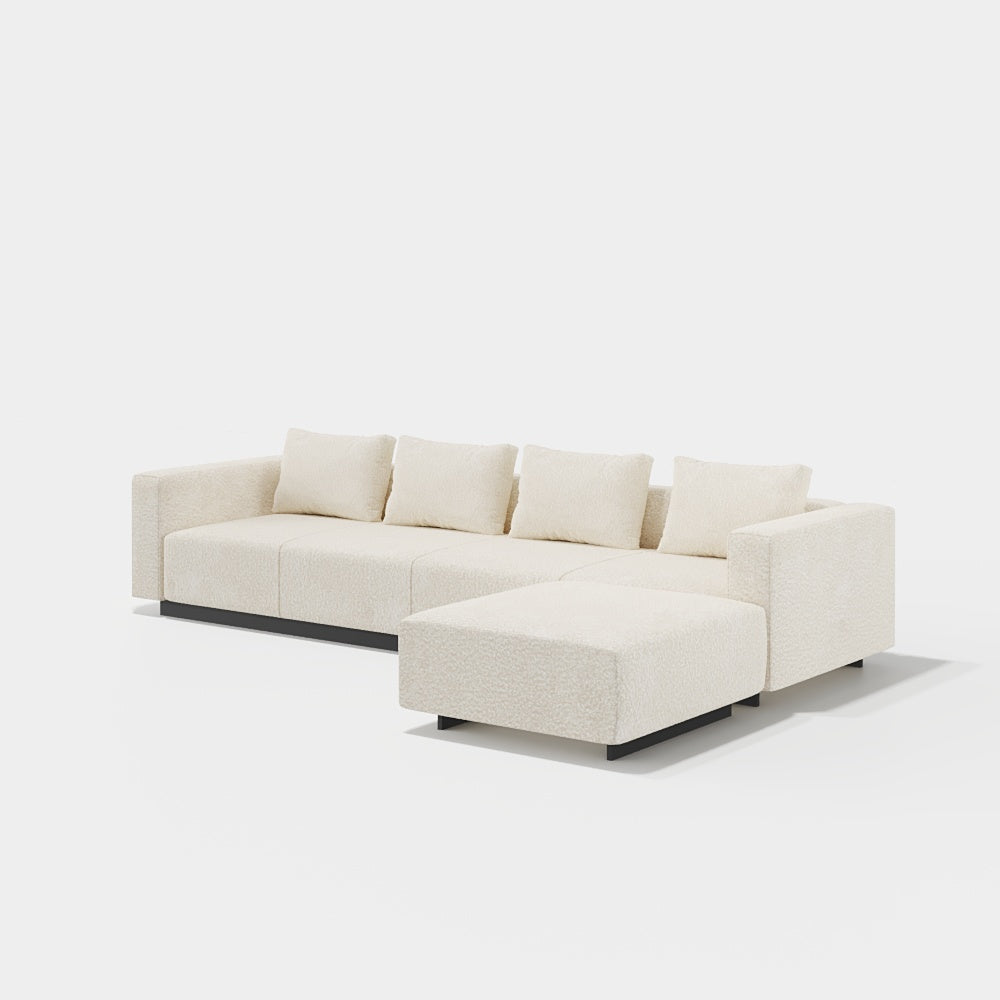 Sofa Laggi 4 Lugares Com Chaise Longue Direita