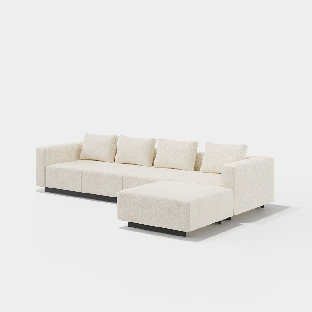 Sofa Laggi 4 Lugares Com Chaise Longue Direita