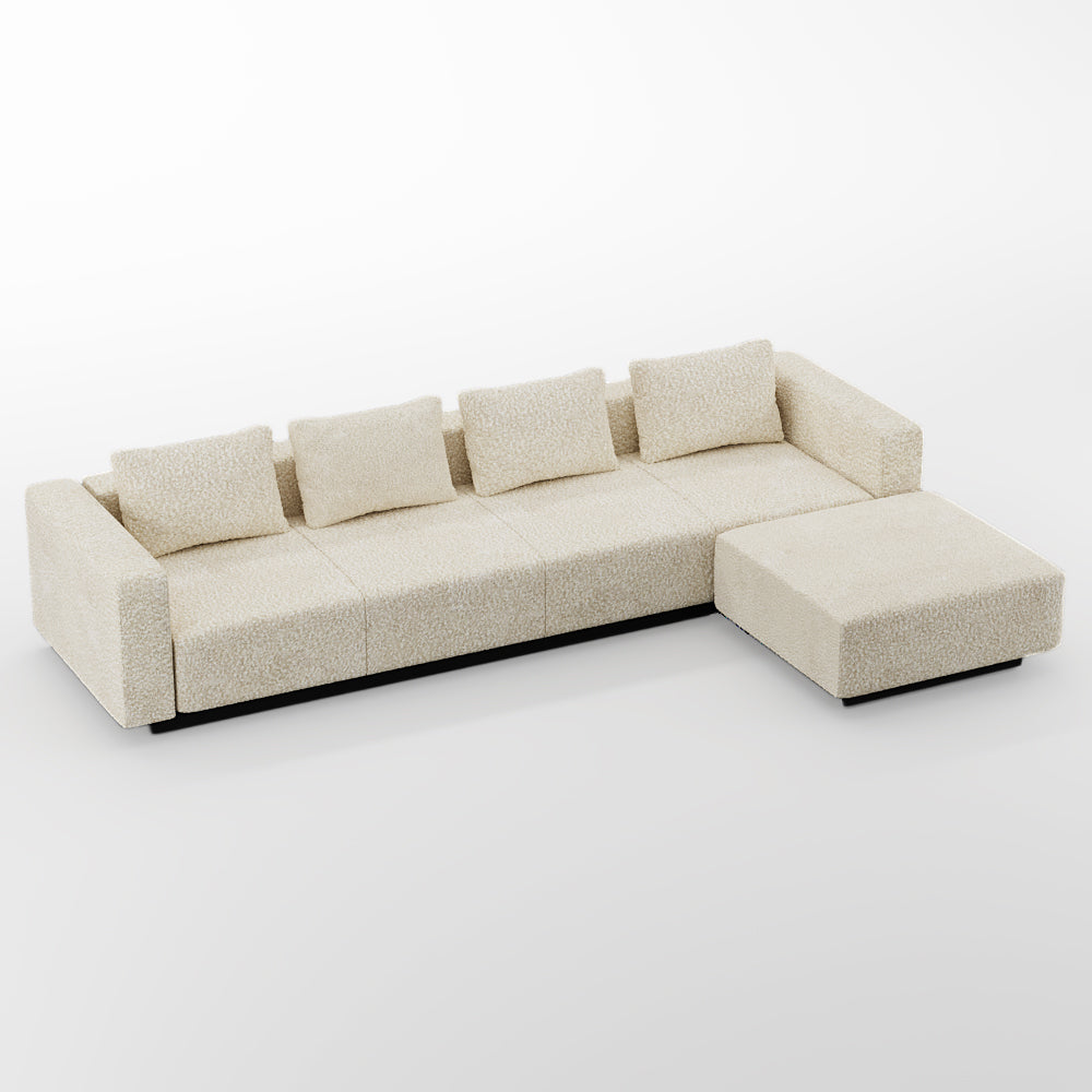 Sofa Laggi 4 Lugares Com Chaise Longue Direita