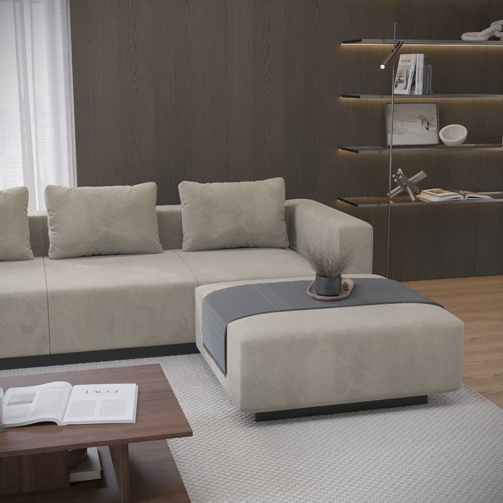 Sofa Laggi 4 Lugares Com Chaise Longue Direita