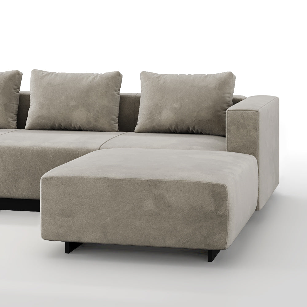 Sofa Laggi 4 Lugares Com Chaise Longue Direita