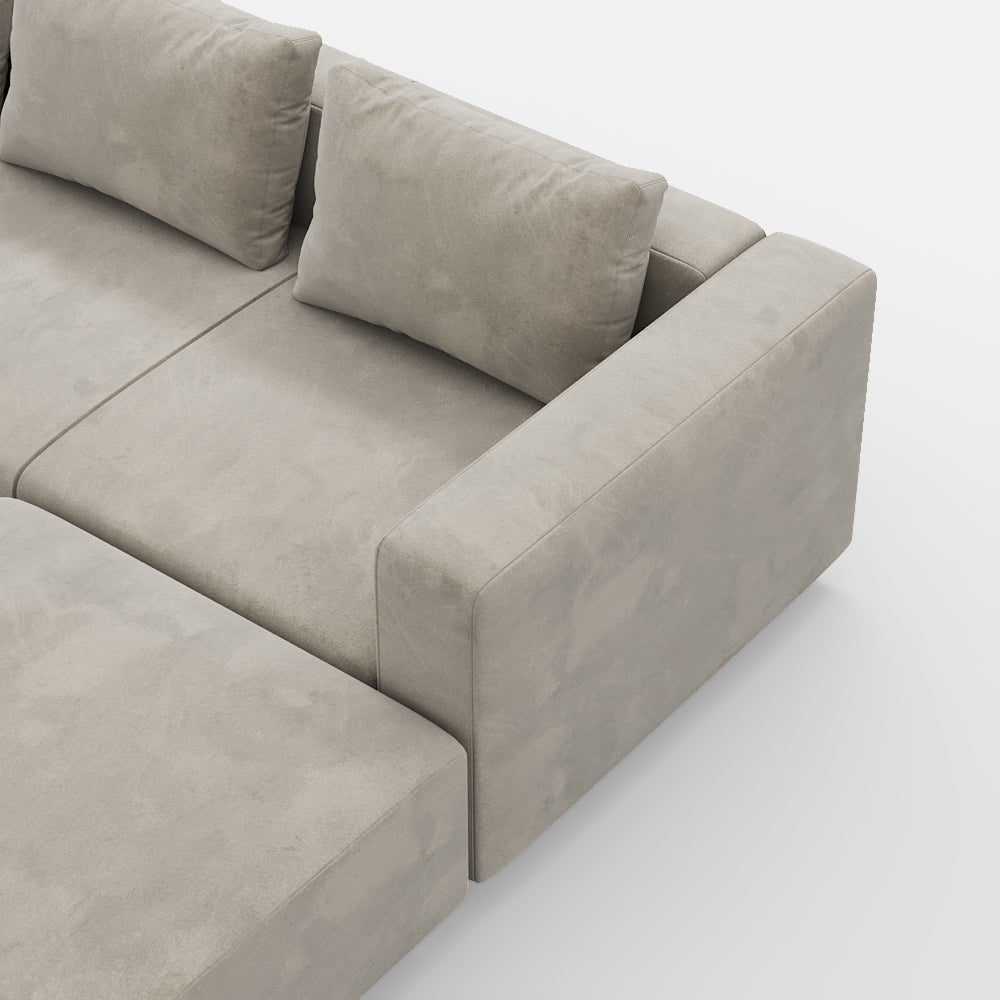 Sofa Laggi 4 Lugares Com Chaise Longue Direita