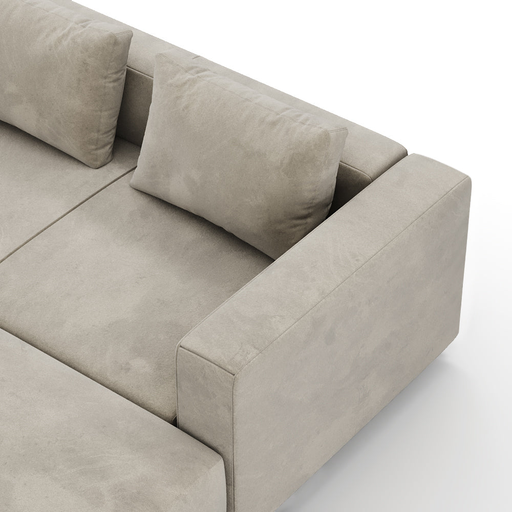 Sofa Laggi 4 Lugares Com Chaise Longue Direita