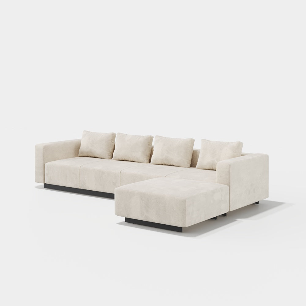 Sofa Laggi 4 Lugares Com Chaise Longue Direita