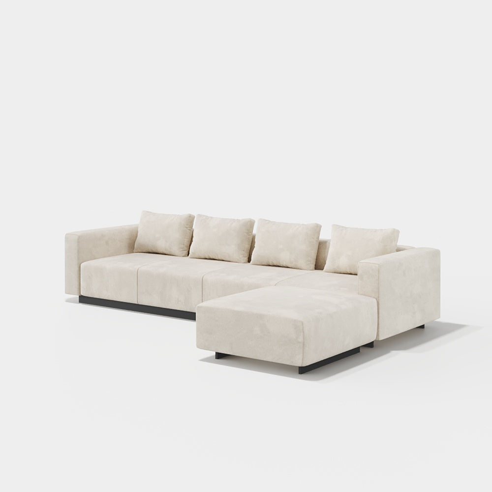 Sofa Laggi 4 Lugares Com Chaise Longue Direita