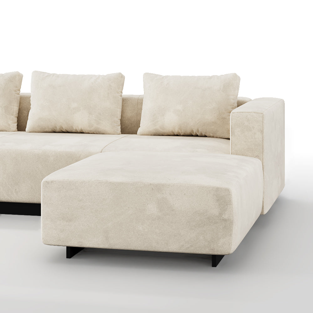 Sofa Laggi 4 Lugares Com Chaise Longue Direita