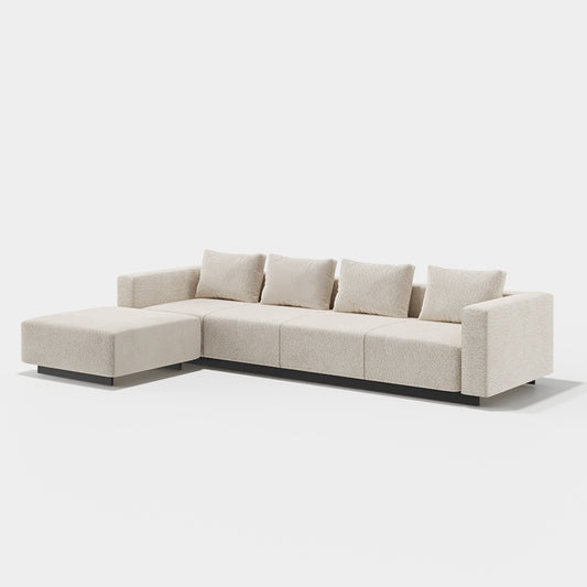 Sofa Laggi 4 Lugares Com Chaise Longue Esquerda