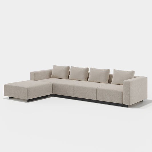Sofa Laggi 4 Lugares Com Chaise Longue Esquerda