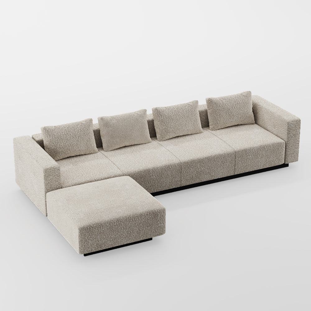 Sofa Laggi 4 Lugares Com Chaise Longue Esquerda