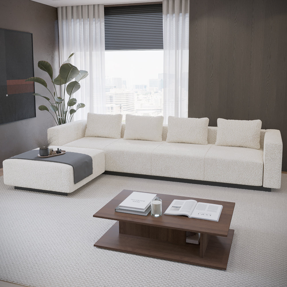 Sofa Laggi 4 Lugares Com Chaise Longue Esquerda
