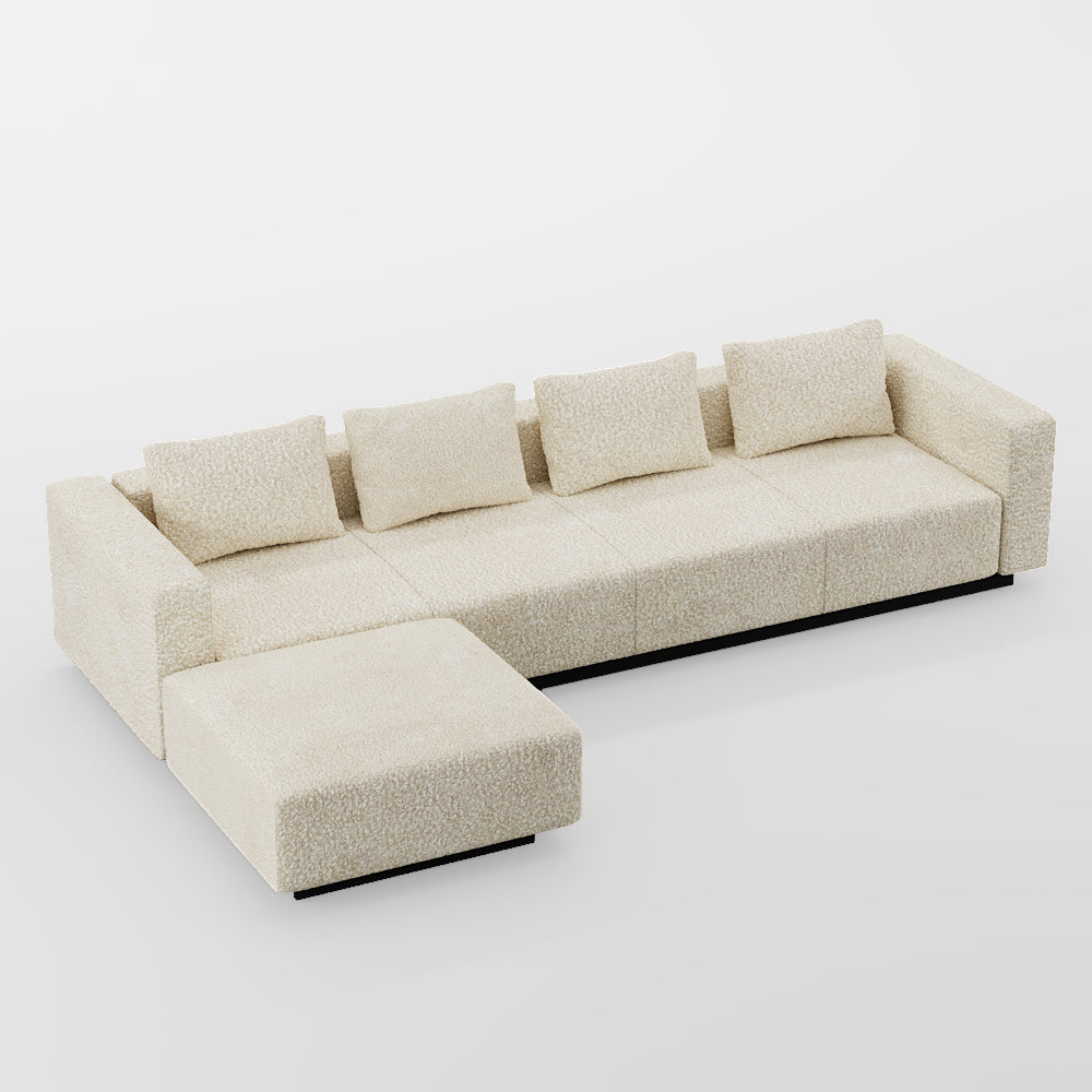 Sofa Laggi 4 Lugares Com Chaise Longue Esquerda