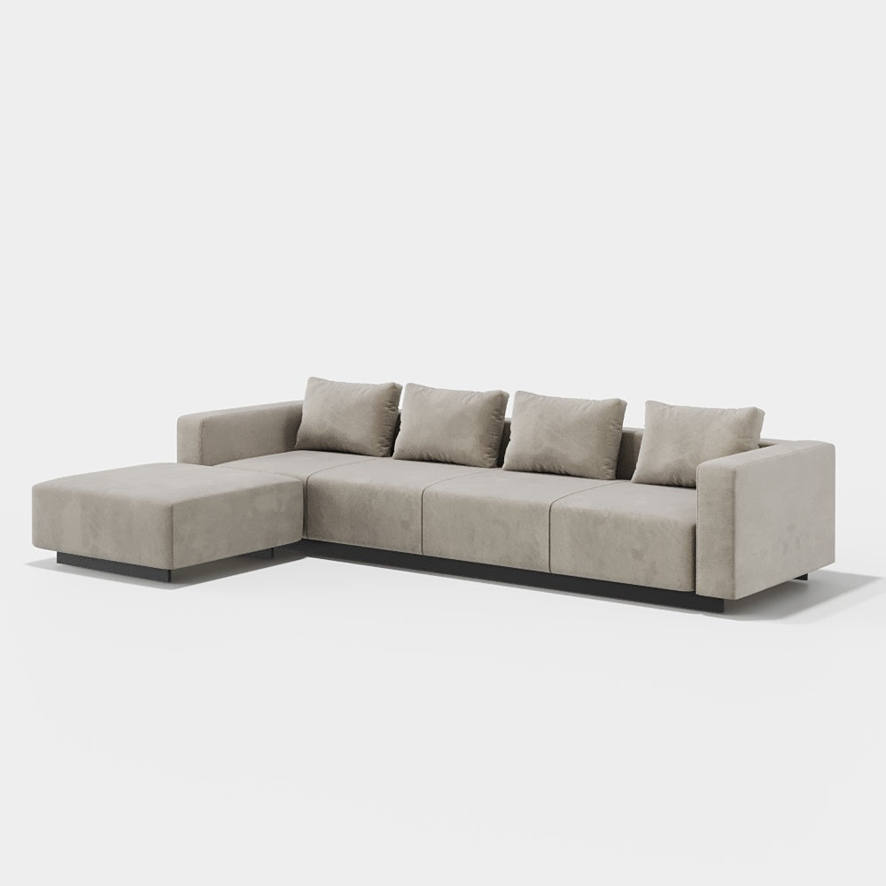 Sofa Laggi 4 Lugares Com Chaise Longue Esquerda