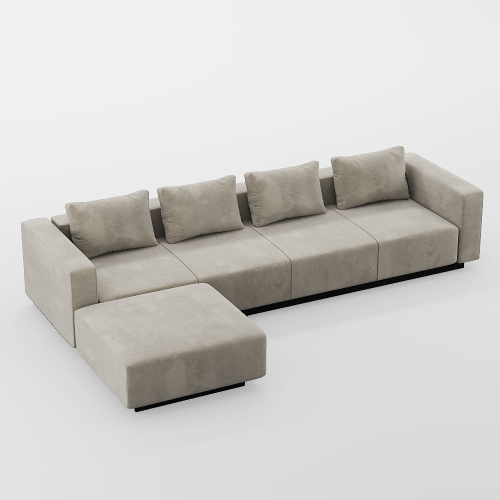 Sofa Laggi 4 Lugares Com Chaise Longue Esquerda