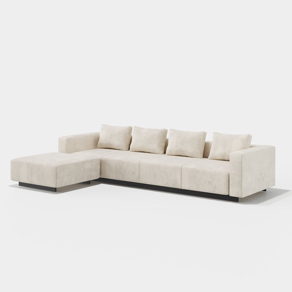 Sofa Laggi 4 Lugares Com Chaise Longue Esquerda