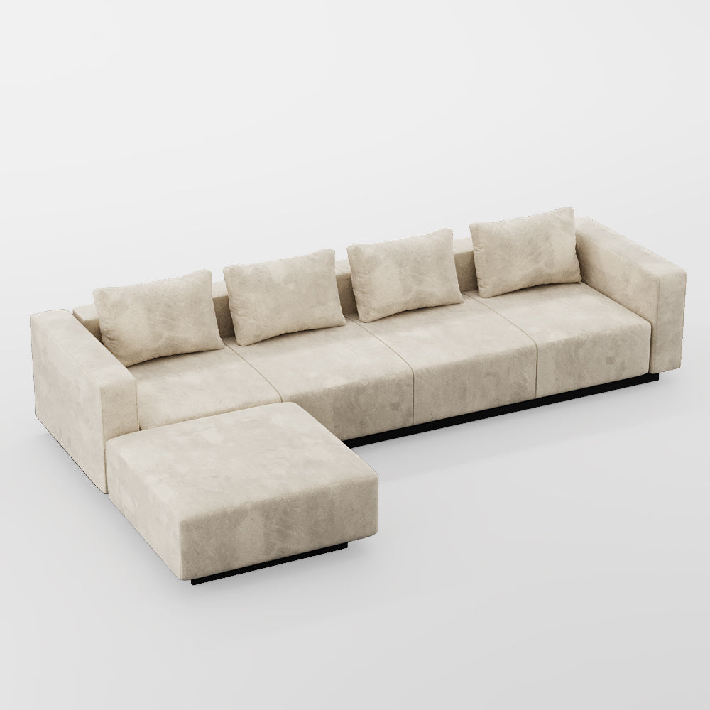Sofa Laggi 4 Lugares Com Chaise Longue Esquerda